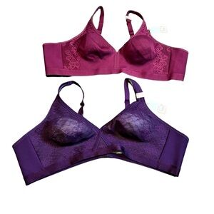 Women’s Cacique Unlined Full Coverage No Wire Bra Bundle Size 54B NEW